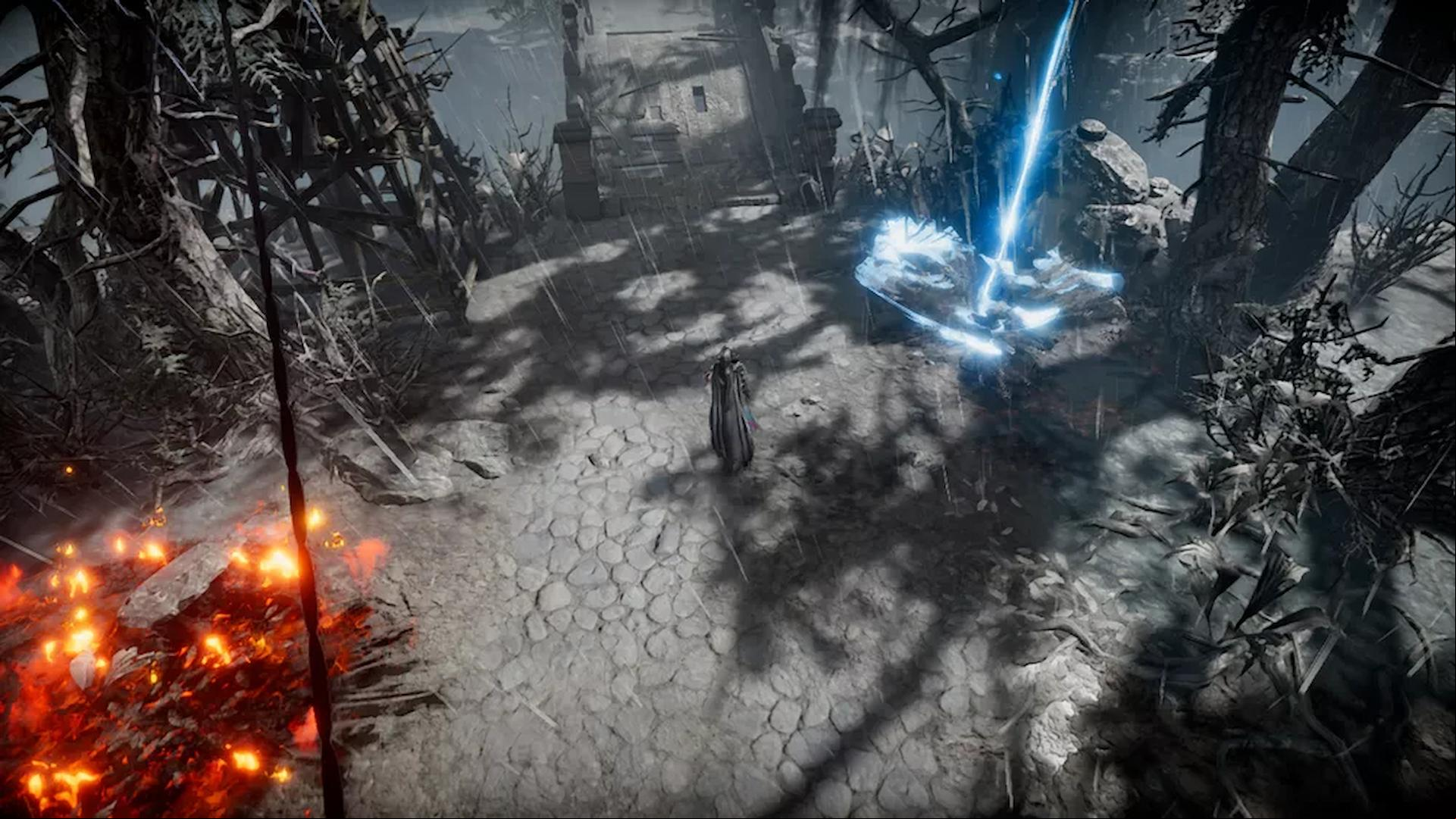 Character from V Rising standing in the new Gloomrot map