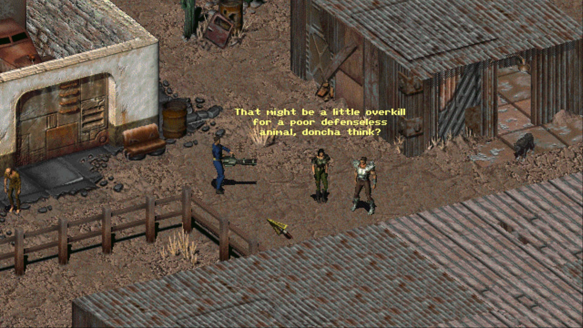 Fallout Remake: A Wasteland settlement from classic RPG game Fallout