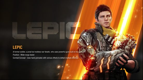 The First Descendant character infographic for Ajax, one of the first Descendants you can choose to play.